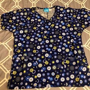 Blue Scrub Top